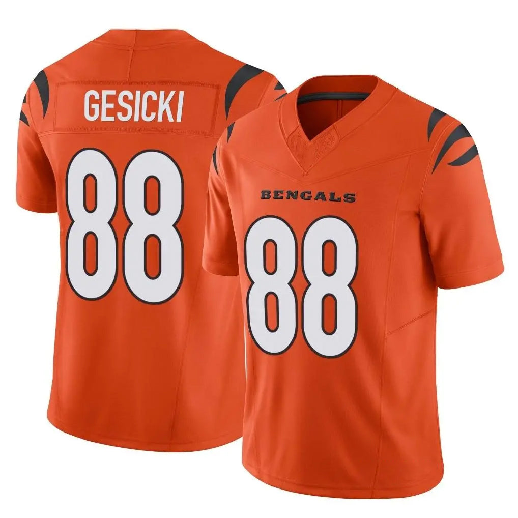 C.Bengals #88 Mike Gesicki Player Orange Vapor F.U.S.E. Limited Home Game Qdoa Stitched Jerseys