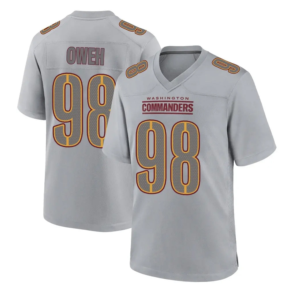 W.Commanders #98 Odafe Oweh Player Gray Atmosphere Fashion Home Game Qdoa Stitched Jerseys