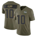 S.Seahawks #10 Cooper Kupp Player Olive 2025 Salute To Service Limited Home Game Qdoa Stitched Jerseys