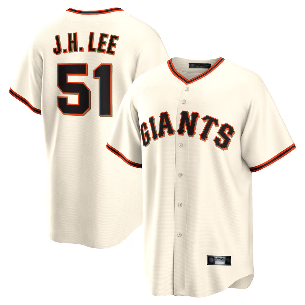 SF.Giants #51 Jung Hoo Lee Player Cream Home Game Qdoa Stitched Jerseys