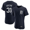 D.Tigers #31 Riley Greene Player Navy Limited Elite Home Qdoa Stitched Jerseys