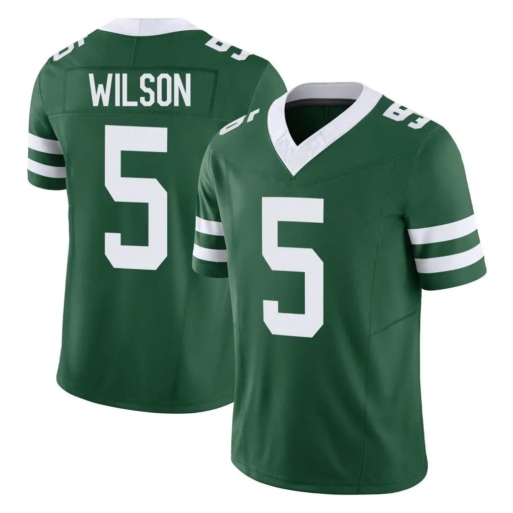 NY.Jets #5 Garrett Wilson Player Green Legacy Limited Vapor F.U.S.E. Home Game Qdoa Stitched Jerseys