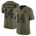 TB.Buccaneers #14 Chris Godwin Jr. Player Olive 2025 Salute To Service Limited Home Game Qdoa Stitched Jerseys