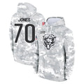 C.Bears #70 Braxton Jones Player Arctic Camo Salute to Service Pullover Hoodies Limited Qdoa Stitched Jerseys