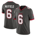TB.Buccaneers #6 Baker Mayfield Player Pewter Limited Alternate Vapor Home Game Qdoa Stitched Jerseys