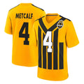 P.Steelers #4 DK Metcalf Player Gold Limited 1933 Throwback Home Game Qdoa Stitched Jerseys