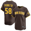 S.Diego Padres #58 Wandy Peralta Player Brown Home Limited Qdoa Stitched Jerseys