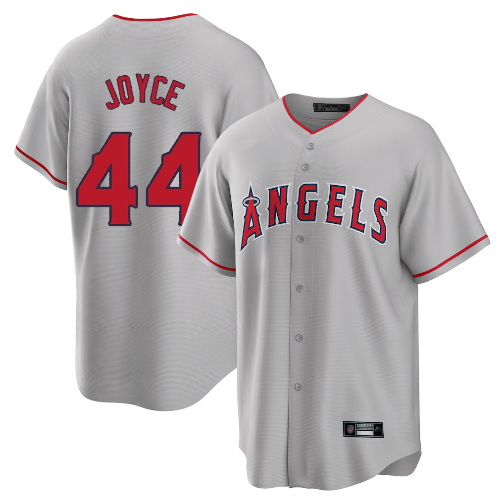 LA.Angels #44 Ben Joyce Player Gray Home Game Qdoa Stitched Jerseys