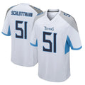 T.Titans #51 Austin Schlottmann Player White Home Game Qdoa Stitched Jerseys