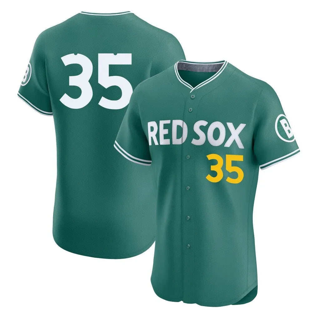 B.Red Sox #35 Garrett Crochet Player Green City Connect Limited Elite Home Game Qdoa Stitched Jerseys