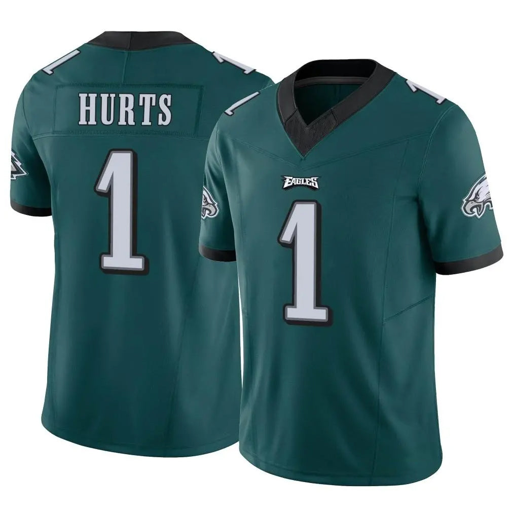 P.Eagles #1 Jalen Hurts Player Team Color Green Limited Vapor F.U.S.E. Home Game Qdoa Stitched Jerseys