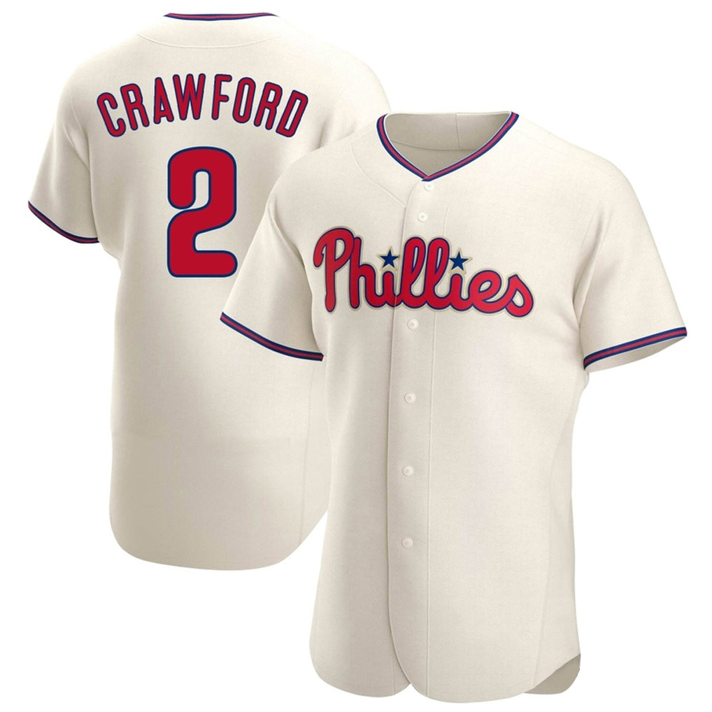 P.Phillies #2 Justin Crawford Player Cream Home Limited Elite Qdoa Stitched Jerseys