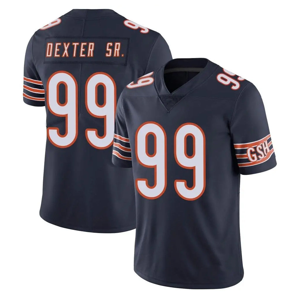 C.Bears #99 Gervon Dexter Sr. Player Navy Vapor Untouchable Limited Home Game Qdoa Stitched Jerseys