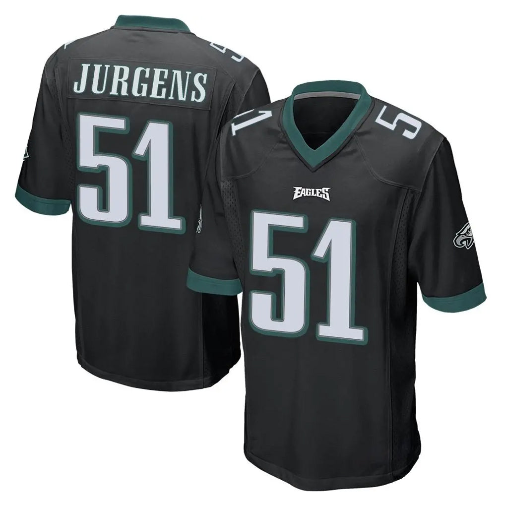 P.Eagles #51 Cam Jurgens Player Black Home Game Qdoa Stitched Jerseysys