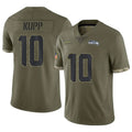 S.Seahawks #10 Cooper Kupp Player Olive Limited Salute To Service Home Game Qdoa Stitched Jerseys