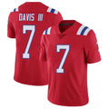 NE.Patriots #7 Carlton Davis III Player Red Limited Vapor F.U.S.E. Home Game Qdoa Stitched Jerseys
