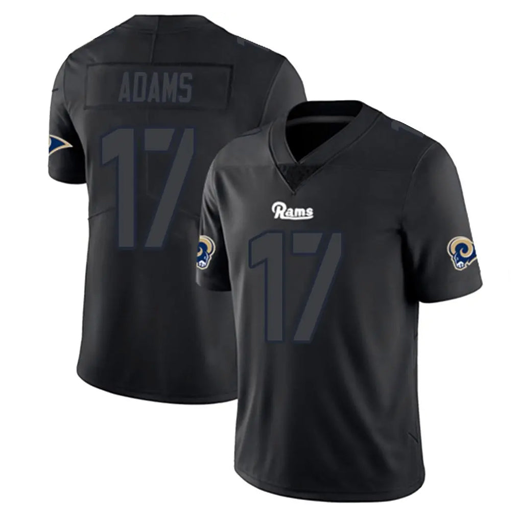 LA.Rams #17 Davante Adams Player Black Impact Limited Home Game Qdoa Stitched Jerseys