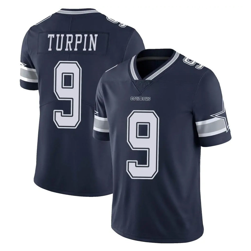D.Cowboys #9 KaVontae Turpin Player Navy Vapor Untouchable Limited Home Game Qdoa Stitched Jerseys