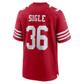 Qdoa SF.49ers #36 Marques Sigle Scarlet Team Game Jersey