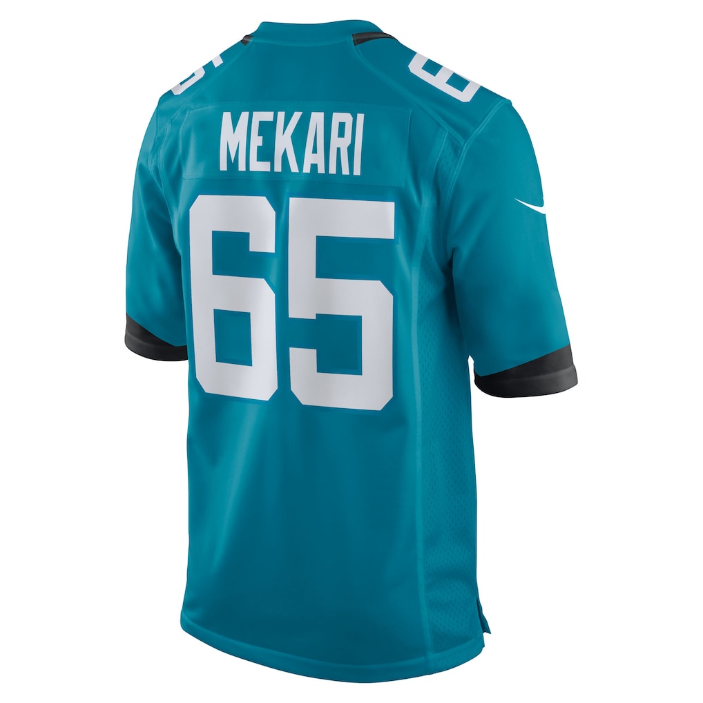 Qdoa J.Jaguars #65 Patrick Mekari Teal Team Game Jersey