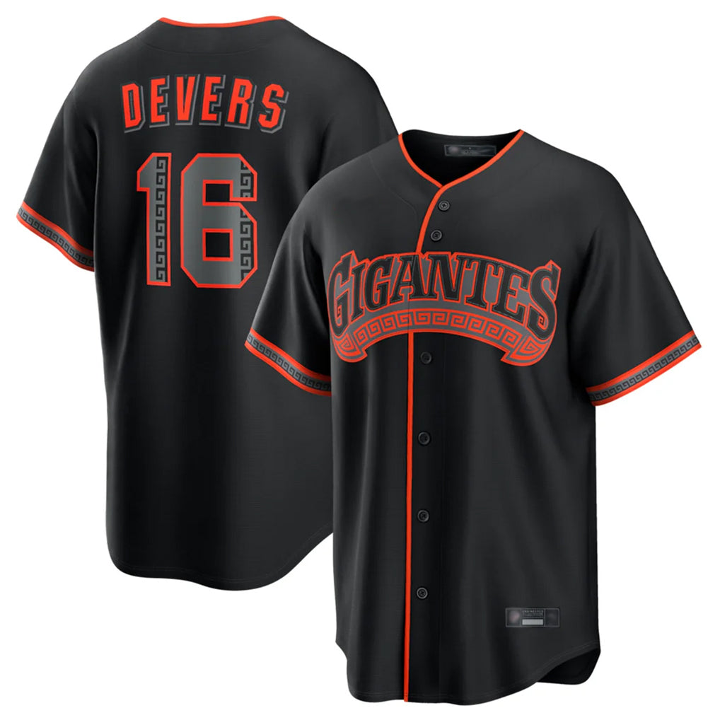 SF.Giants #16 Rafael Devers Player Black Alternate Limited Qdoa Stitched Jerseys