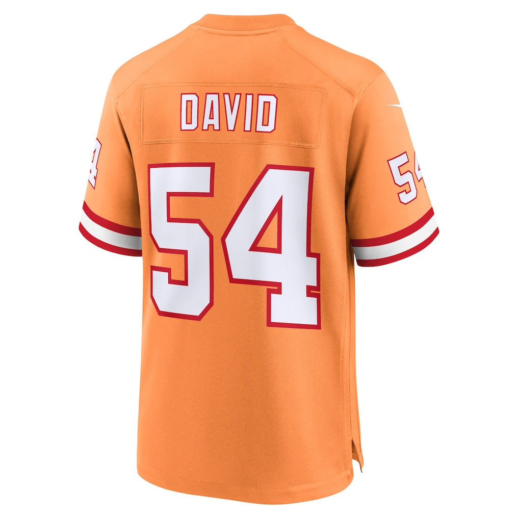 Qdoa TB.Buccaneers #54 Lavonte David Creamsicle 50th Season Game Jersey
