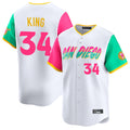 S.Diego Padres #34 Michael King Player White City Connect Home Limited Qdoa Stitched Jerseys