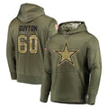 D.Cowboys #60 Tyler Guyton Player Olive Salute to Service Pullover Hoodies Home Game Qdoa Stitched Jerseys