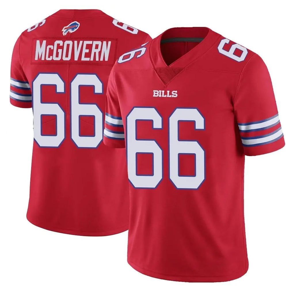 B.Bills #66 Connor McGovern Player Red Vapor Untouchable Limited Qdoa Stitched Jerseys