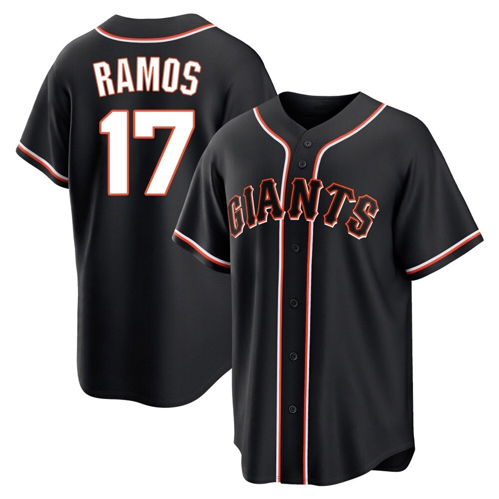 SF.Giants #17 Heliot Ramos Player Black Fashion Out Home Limited Qdoa Stitched Jerseys