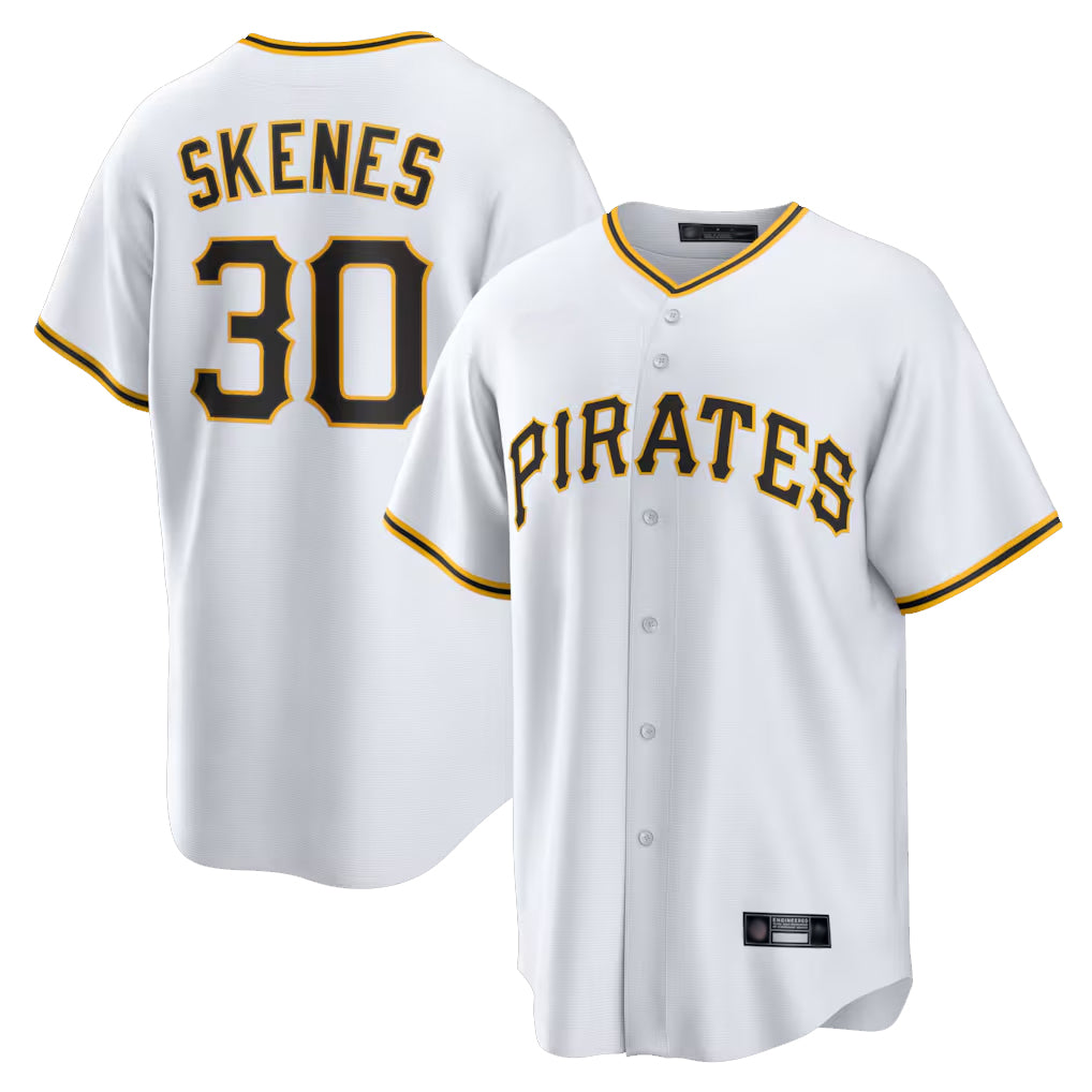 P.Pirates #30 Paul Skenes Player White Home Game Qdoa Stitched Jerseys