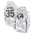 LA.Rams #35 Jaylen Watson Player Arctic Camo Salute to Service Hoodies Limited Game Qdoa Stitched Jerseys