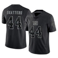 NY.Giants #44 Cam Skattebo Player Black Limited Reflective Home Game Qdoa Stitched Jerseys