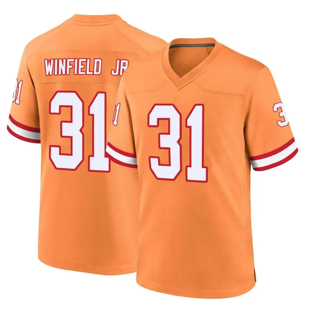 TB.Buccaneers #31 Antoine Winfield Jr. Player Orange Throwback Home Game Qdoa Stitched Jerseys