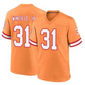 TB.Buccaneers #31 Antoine Winfield Jr. Player Orange Throwback Home Game Qdoa Stitched Jerseys