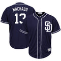S.Diego Padres #13 Manny Machado Player Navy Cool Base Game Qdoa Stitched Jerseys