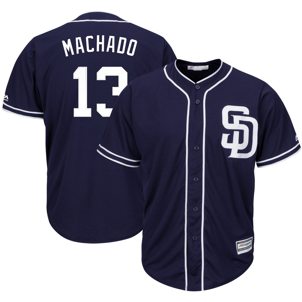 S.Diego Padres #13 Manny Machado Player Navy Cool Base Game Qdoa Stitched Jerseys