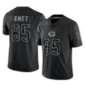 C.Bears #85 Cole Kmet Player Black REFLECTIVE Limited Game Qdoa Stitched Jerseys