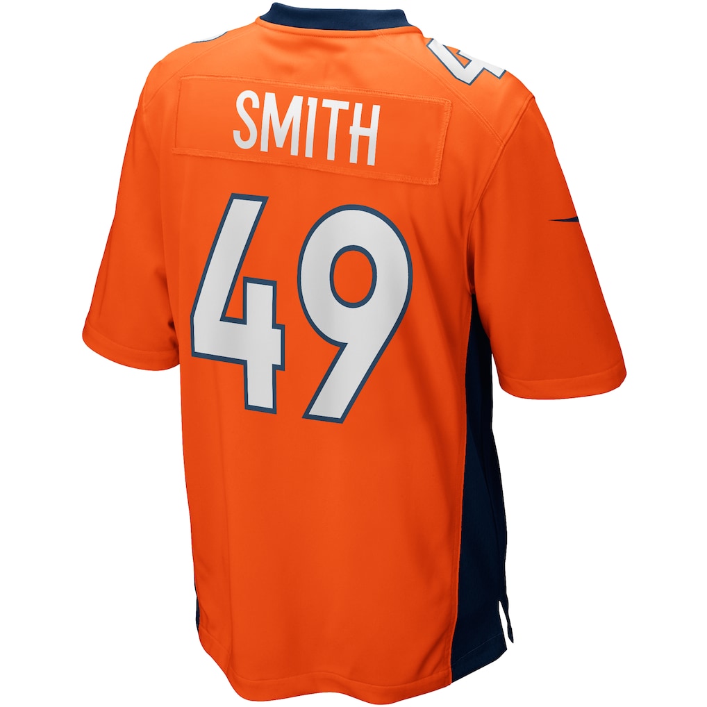 Qdoa D.Broncos #49 Dennis Smith Orange Retired Player Alternate Game Jersey