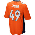 Qdoa D.Broncos #49 Dennis Smith Orange Retired Player Alternate Game Jersey