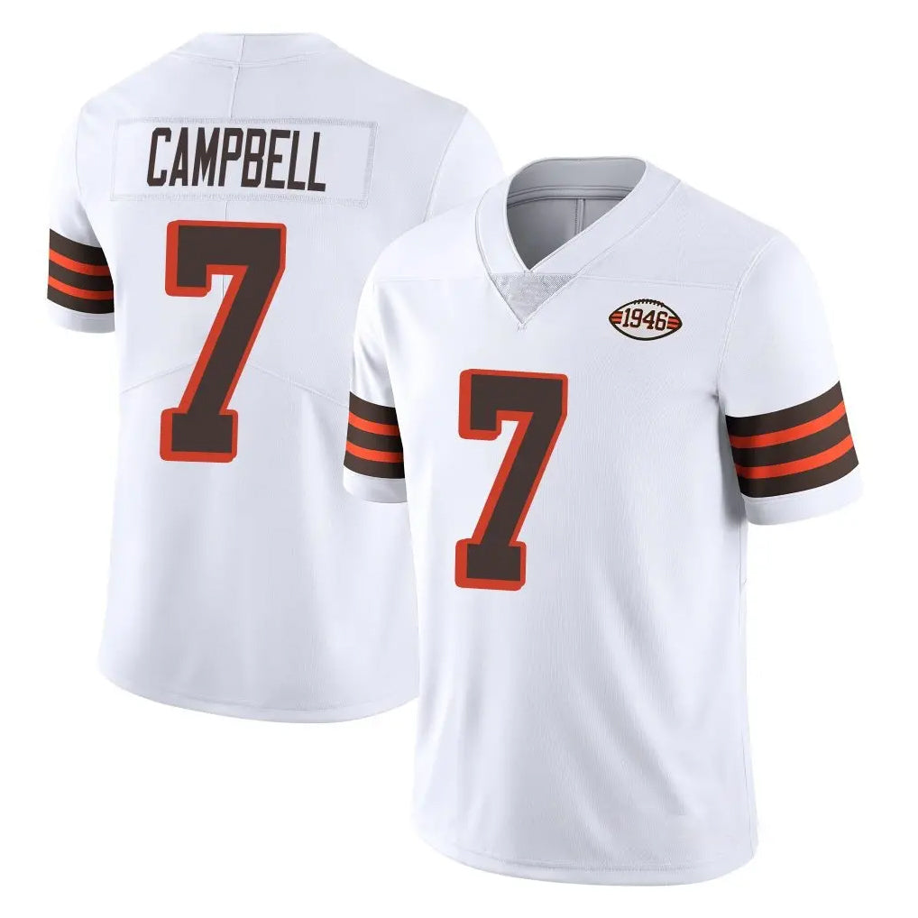 C.Browns #7 Tyson Campbell Player White Limited  Vapor 1946 Collection Alternate Game Qdoa Stitched Jerseys