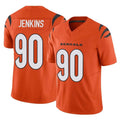 C.Bengals #90 Kris Jenkins Jr Player Orange Vapor F.U.S.E. Limited Home Game Qdoa Stitched Jerseys