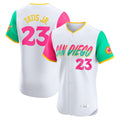 S.Diego Padres #23 Fernando Tatis Jr Player White City Connect Home Limited Elite Qdoa Stitched Jerseys