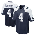 D.Cowboys #4 Dak Prescott Player Navy-White Alternate Home Game Qdoa Stitched Jerseys