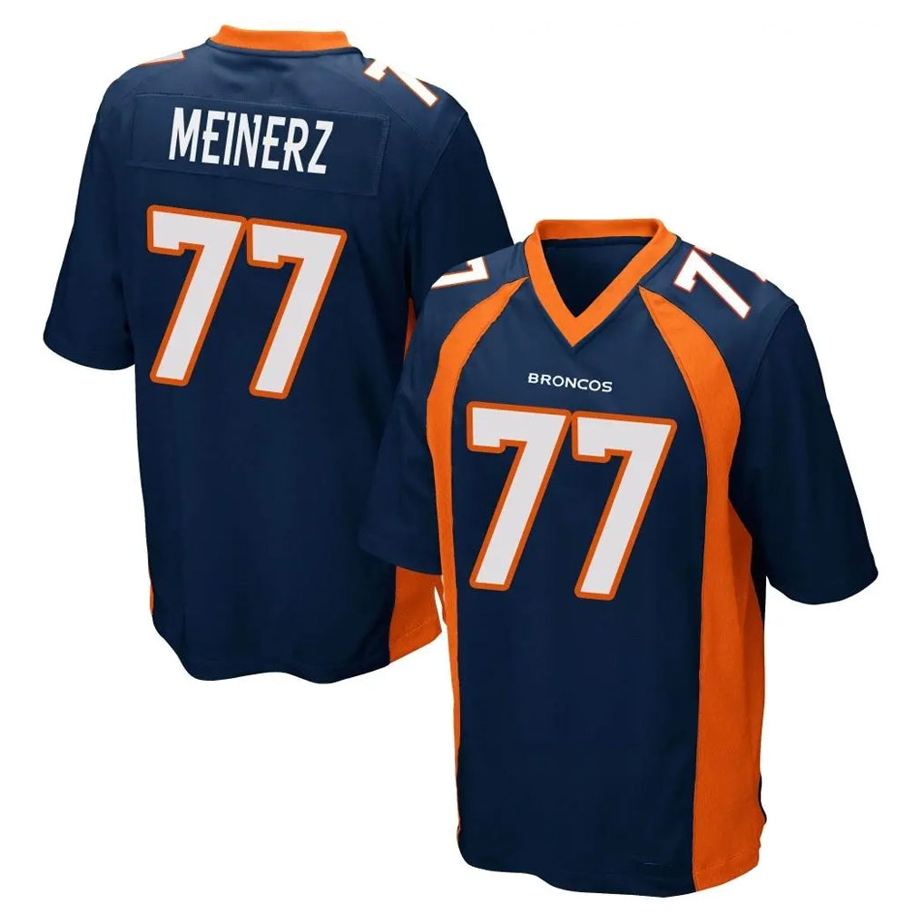 D.Broncos #77 Quinn Meinerz Player Navy Game Qdoa Stitched Jerseys