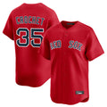 B.Red Sox #35 Garrett Crochet Player Red Limited Home Game Qdoa Stitched Jerseys