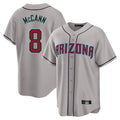 A.Diamondbacks #8 James McCann Player Gray Road Home Game Qdoa Stitched Jerseys