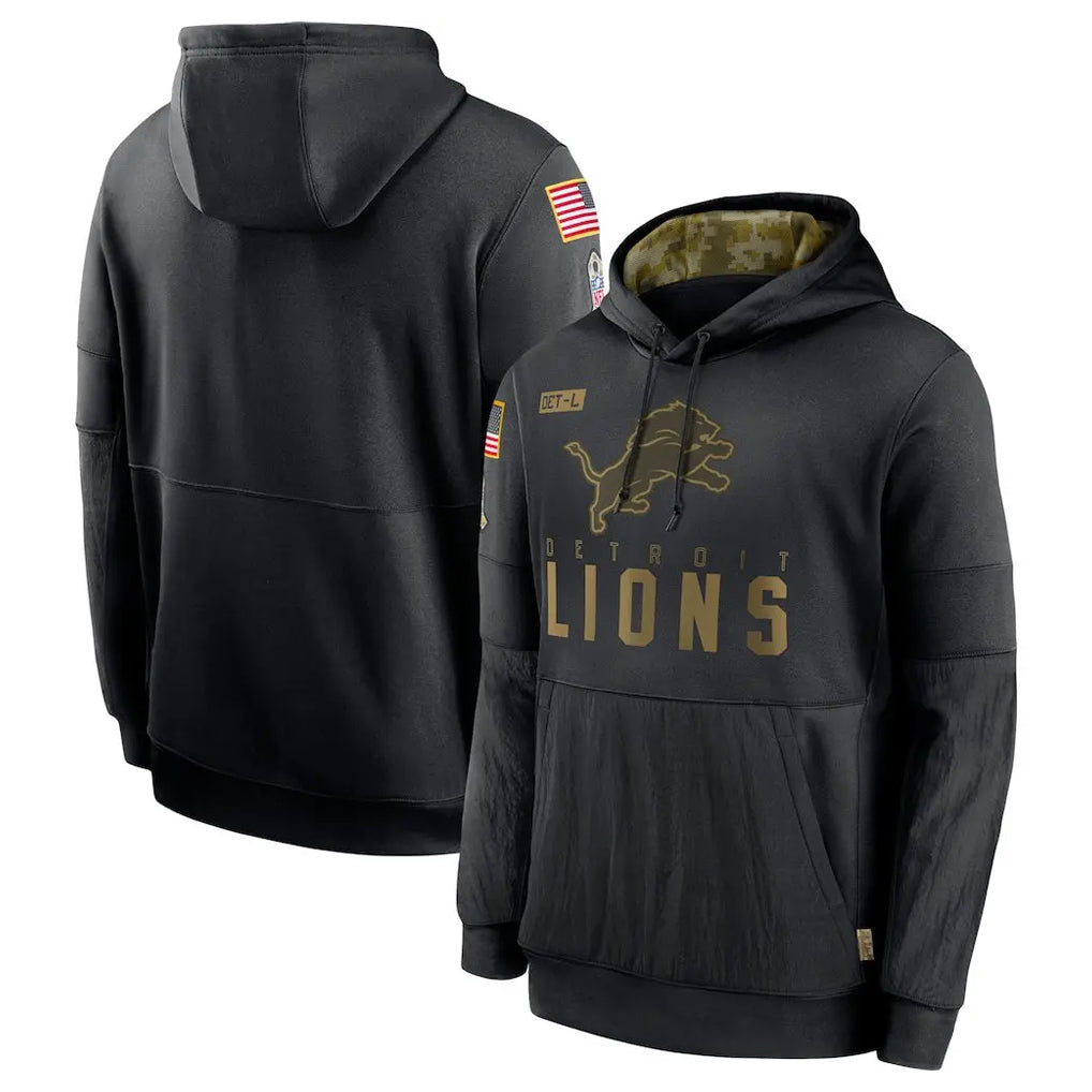 D.Lions ## Lions Blank Player Black Salute to Service Hoodies Limited Game Qdoa Stitched Jerseys