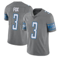D.Lions #3 Jack Fox Player Gray Vapor Untouchable Limited Home Game Qdoa Stitched Jerseys