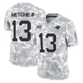 C.Panthers #13 John Metchie III Player Arctic Camo Salute to Service Limited Game Qdoa Stitched Jerseys